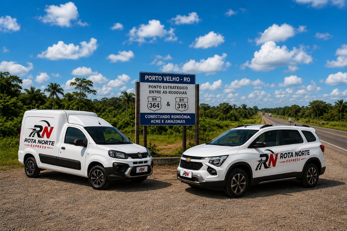 Frota Rota Norte Express — Fiat Fiorino e Chevrolet Spin na BR-364 e BR-319
